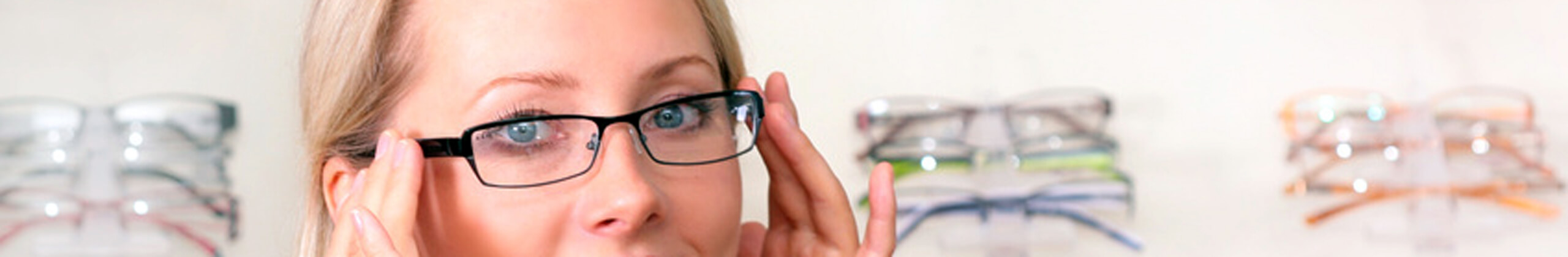 Eye glasses reading letters
